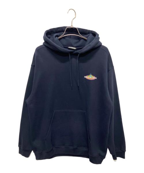 BALENCIAGA（バレンシアガ）BALENCIAGA (バレンシアガ) ボンジュール バル フーディー ネイビー サイズ:Mの古着・服飾アイテム