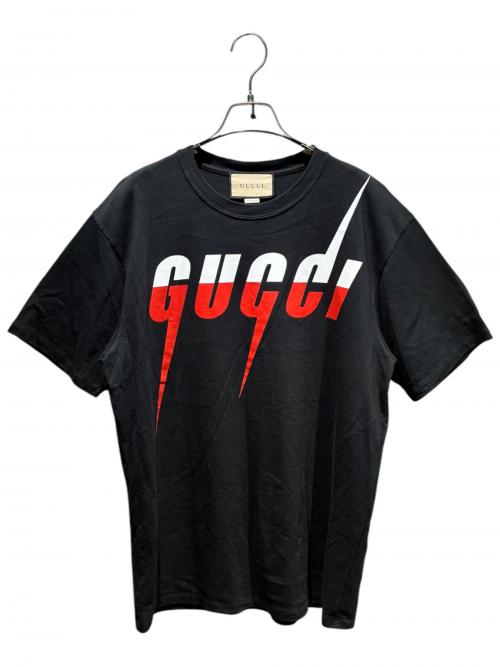 GUCCI（グッチ）GUCCI (グッチ) ブレードロゴTシャツ ブラック サイズ:Mの古着・服飾アイテム