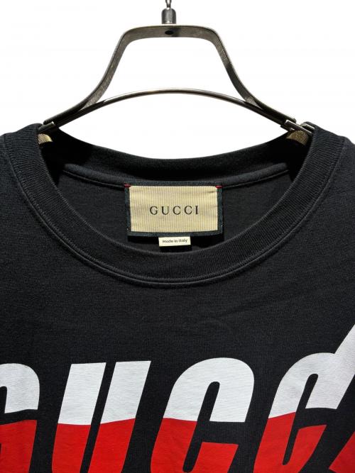 GUCCI（グッチ）GUCCI (グッチ) ブレードロゴTシャツ ブラック サイズ:Mの古着・服飾アイテム