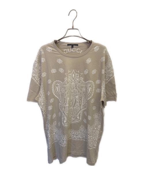 GUCCI（グッチ）GUCCI (グッチ) ペイズリー柄半袖カットソー ベージュ サイズ:XLの古着・服飾アイテム