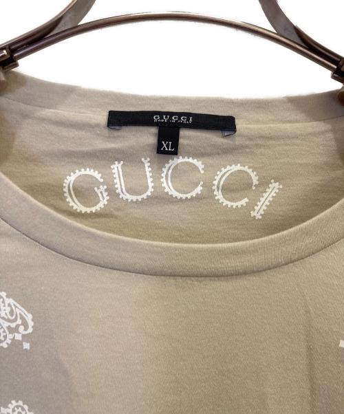 GUCCI（グッチ）GUCCI (グッチ) ペイズリー柄半袖カットソー ベージュ サイズ:XLの古着・服飾アイテム