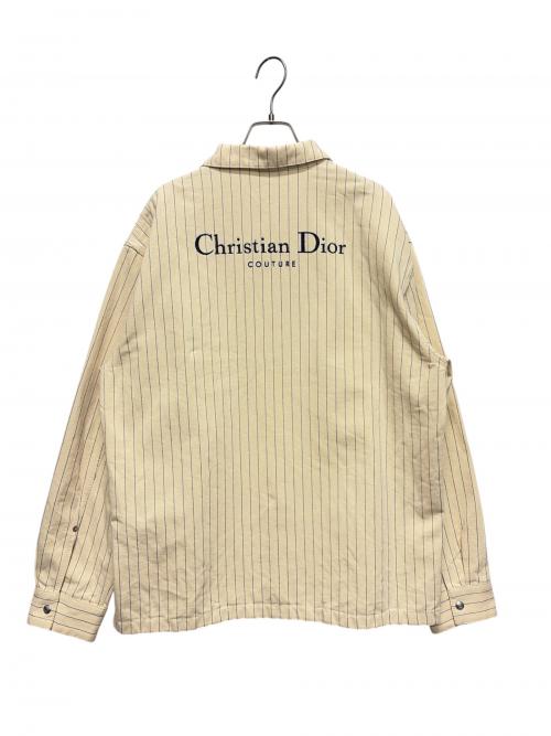 Dior（ディオール）Dior (ディオール) DIORストライプオーバーシャツストライプジャケット ベージュ サイズ:54の古着・服飾アイテム