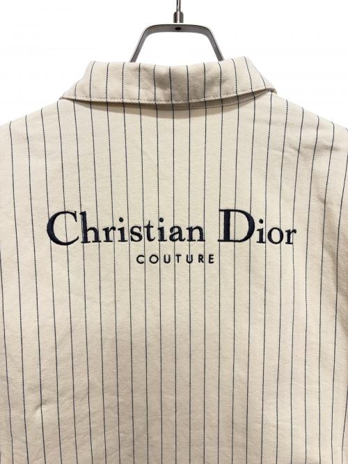 Dior（ディオール）Dior (ディオール) DIORストライプオーバーシャツストライプジャケット ベージュ サイズ:54の古着・服飾アイテム