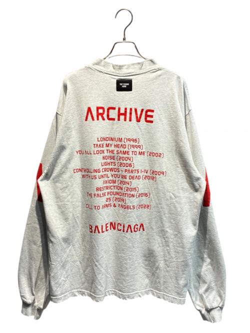 BALENCIAGA（バレンシアガ）BALENCIAGA (バレンシアガ) ロングスリーブTシャツ グレー サイズ:Mの古着・服飾アイテム