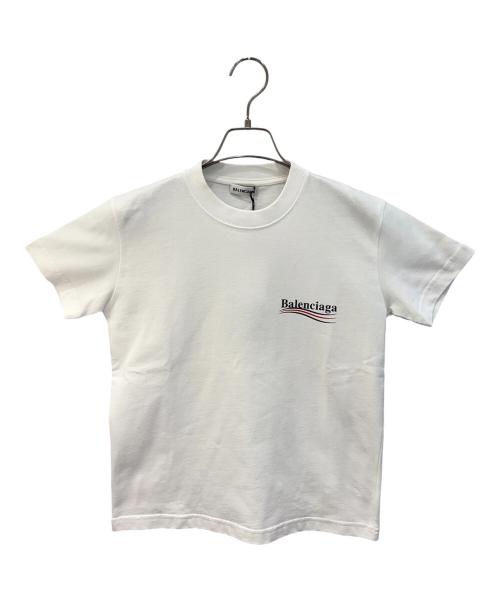 BALENCIAGA（バレンシアガ）BALENCIAGA (バレンシアガ) ポリティカルキャンペーンロゴＴシャツ ホワイト サイズ:Ｓの古着・服飾アイテム