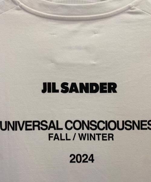 JIL SANDER（ジルサンダー）JIL SANDER (ジルサンダー) コットン  リラックスフィット クルーネック ロゴT ホワイト サイズ:Mの古着・服飾アイテム