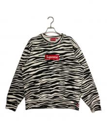SUPREME（シュプリーム）の古着「Box Logo Crewneck "Zebra"」｜ホワイト×ブラック