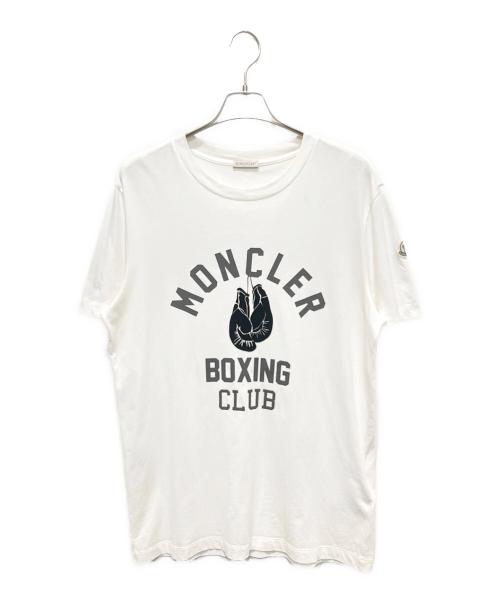 MONCLER（モンクレール）MONCLER (モンクレール) ロゴTシャツ ホワイト サイズ:Ｌの古着・服飾アイテム