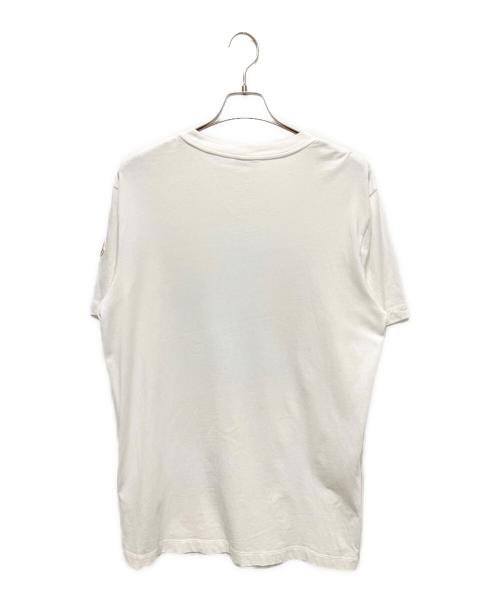 MONCLER（モンクレール）MONCLER (モンクレール) ロゴTシャツ ホワイト サイズ:Ｌの古着・服飾アイテム