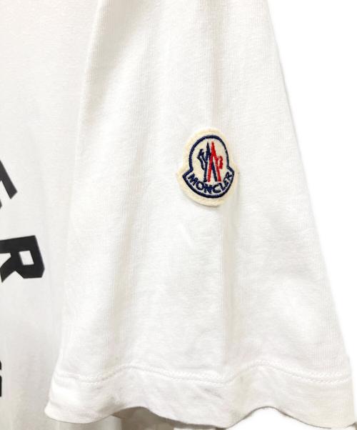 MONCLER（モンクレール）MONCLER (モンクレール) ロゴTシャツ ホワイト サイズ:Ｌの古着・服飾アイテム