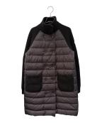 MONCLERモンクレール）の古着「ニット切替ダウンコート」｜ブラック