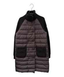 MONCLER（モンクレール）の古着「ニット切替ダウンコート」｜ブラック