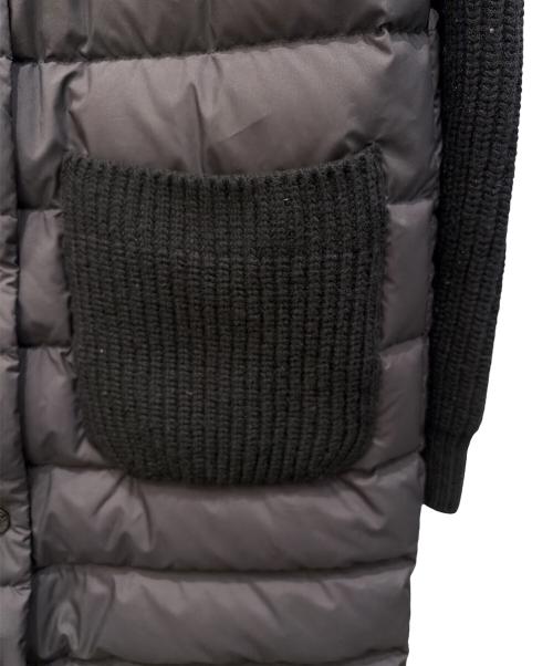 MONCLER（モンクレール）MONCLER (モンクレール) ニット切替ダウンコート ブラック サイズ:XSの古着・服飾アイテム