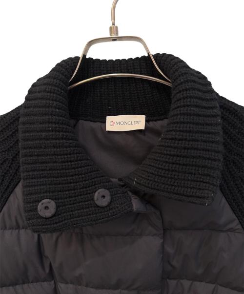 MONCLER（モンクレール）MONCLER (モンクレール) ニット切替ダウンコート ブラック サイズ:XSの古着・服飾アイテム