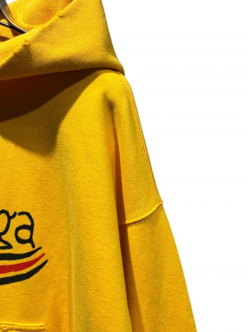 BALENCIAGA（バレンシアガ）BALENCIAGA (バレンシアガ) デストロイキャンペーンロゴスウェットパーカー イエロー サイズ:XXSの古着・服飾アイテム