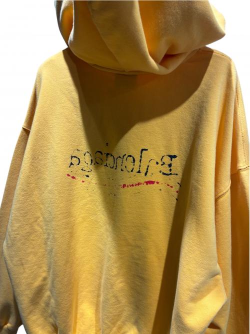 BALENCIAGA（バレンシアガ）BALENCIAGA (バレンシアガ) デストロイキャンペーンロゴスウェットパーカー イエロー サイズ:XXSの古着・服飾アイテム