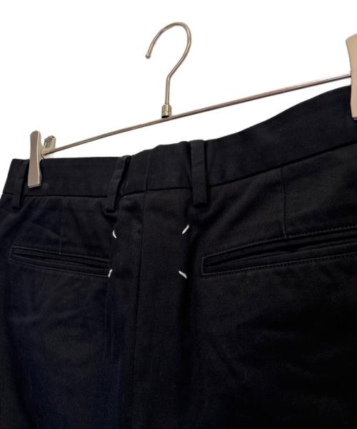 Maison Margiela（メゾンマルジェラ）Maison Margiela (メゾンマルジェラ) コットンツイルトラウザーパンツ ブラック サイズ:48の古着・服飾アイテム