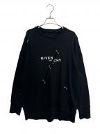GIVENCHYジバンシィ）の古着「メタル ディティール オーバーサイズ スウェット」｜ブラック