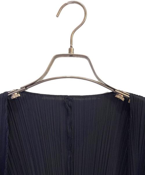 PLEATS PLEASE（プリーツプリーズ）PLEATS PLEASE (プリーツプリーズ) プリーツカーディガン ネイビー サイズ:freeの古着・服飾アイテム
