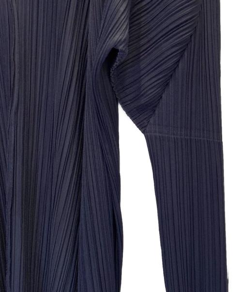 PLEATS PLEASE（プリーツプリーズ）PLEATS PLEASE (プリーツプリーズ) プリーツカーディガン ネイビー サイズ:freeの古着・服飾アイテム