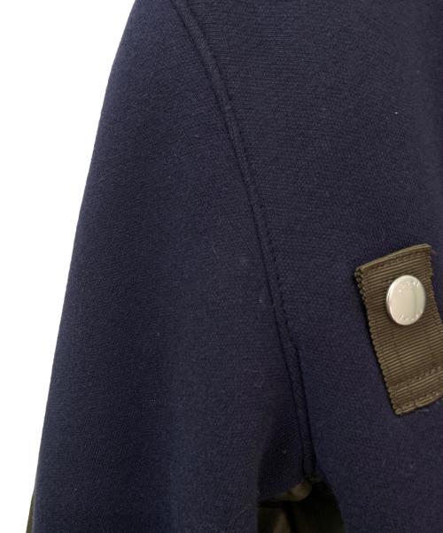 sacai（サカイ）sacai (サカイ) Sponge×Nylon Twill Hoodie ネイビー サイズ:2の古着・服飾アイテム