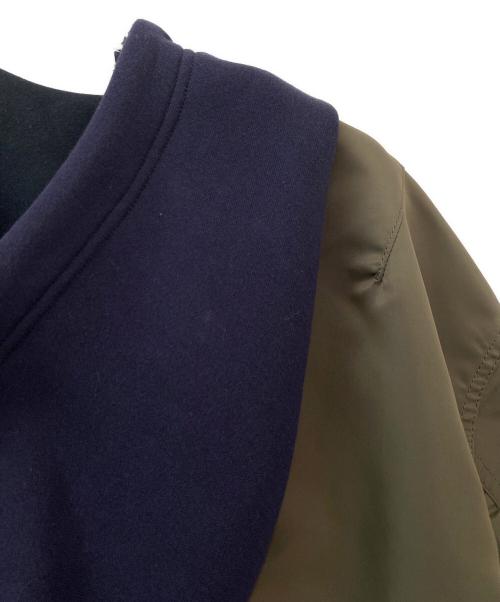 sacai（サカイ）sacai (サカイ) Sponge×Nylon Twill Hoodie ネイビー サイズ:2の古着・服飾アイテム