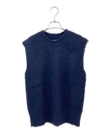 JIL SANDER（ジルサンダー）の古着「シルクニットベスト」｜ネイビー