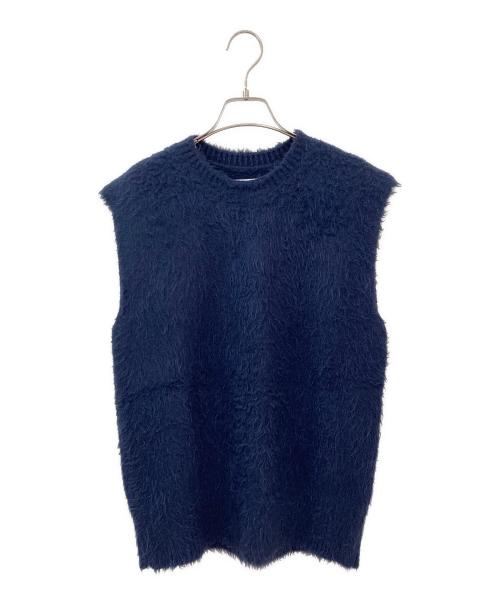JIL SANDER（ジルサンダー）JIL SANDER (ジルサンダー) シルクニットベスト ネイビー サイズ:34の古着・服飾アイテム