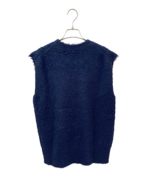 JIL SANDER（ジルサンダー）JIL SANDER (ジルサンダー) シルクニットベスト ネイビー サイズ:34の古着・服飾アイテム