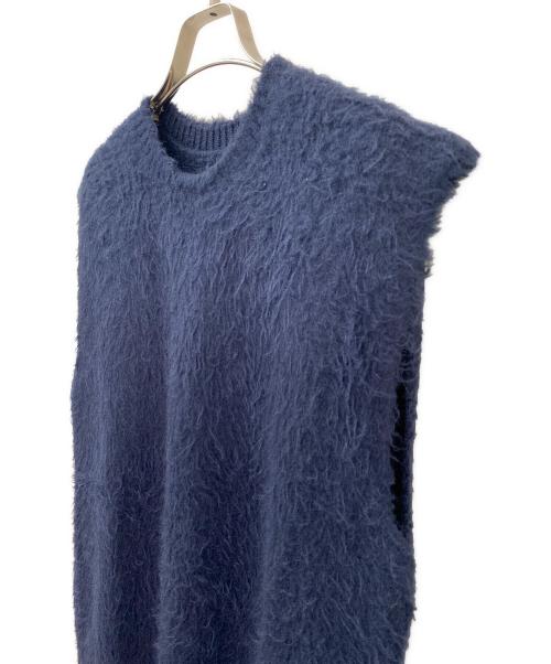 JIL SANDER（ジルサンダー）JIL SANDER (ジルサンダー) シルクニットベスト ネイビー サイズ:34の古着・服飾アイテム