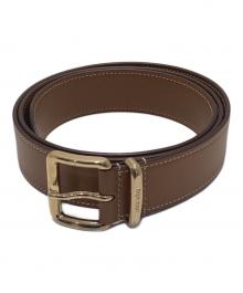 MIU MIU（ミュウミュウ）の古着「Leather Belt/レザーベルト/5CC536」｜ブラウン