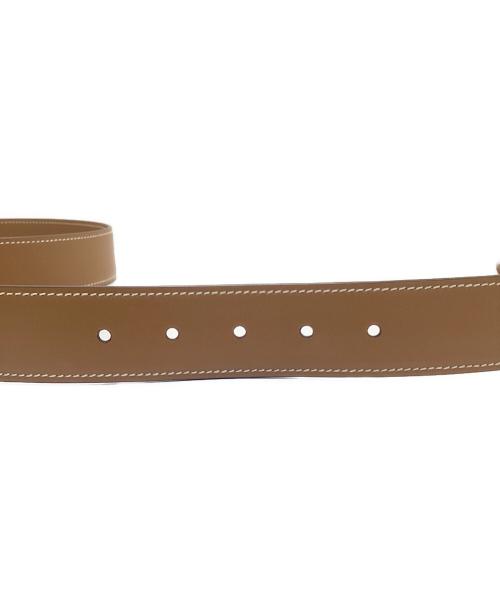 MIU MIU（ミュウミュウ）MIU MIU (ミュウミュウ) Leather Belt/レザーベルト/5CC536 ブラウン サイズ:85の古着・服飾アイテム