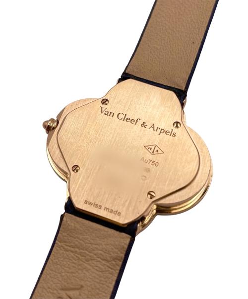 VAN CLEEF & ARPELS（ヴァンクリーフ＆アーペル）VAN CLEEF & ARPELS (ヴァンクリーフ＆アーペル) アルハンブラ ミディアム ウォッチ/ホワイトシェル文字盤/K18YG ホワイトシェル文字盤の古着・服飾アイテム