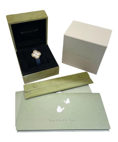VAN CLEEF & ARPELS（ヴァンクリーフ＆アーペル）VAN CLEEF & ARPELS (ヴァンクリーフ＆アーペル) アルハンブラ ミディアム ウォッチ/ホワイトシェル文字盤/K18YG ホワイトシェル文字盤の古着・服飾アイテム