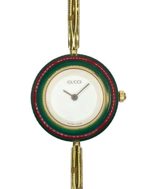 GUCCI（グッチ）GUCCI (グッチ) チェンジベゼルバングルウォッチ 白文字盤の古着・服飾アイテム