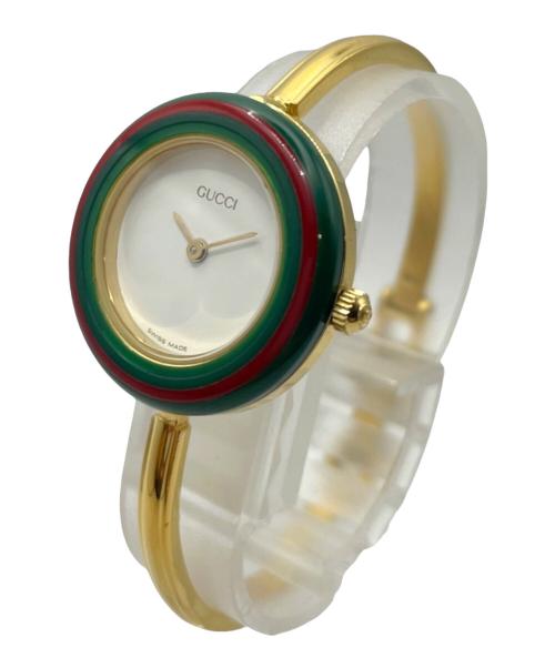 GUCCI（グッチ）GUCCI (グッチ) チェンジベゼルバングルウォッチ 白文字盤の古着・服飾アイテム