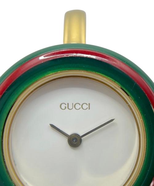 GUCCI（グッチ）GUCCI (グッチ) チェンジベゼルバングルウォッチ 白文字盤の古着・服飾アイテム