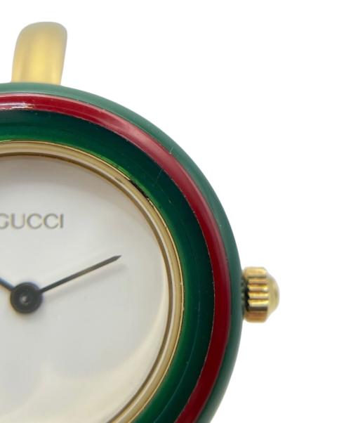 GUCCI（グッチ）GUCCI (グッチ) チェンジベゼルバングルウォッチ 白文字盤の古着・服飾アイテム
