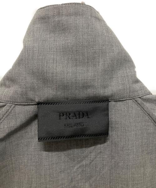 PRADA（プラダ）PRADA (プラダ) ウールスイングトップジャケット ライトグレー サイズ:48の古着・服飾アイテム