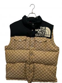 GUCCI×THE NORTH FACE（グッチ×ザ ノース フェイス）の古着「GGジャガードダウンジャケット」｜ベージュ