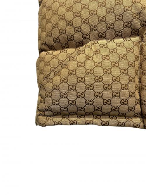 GUCCI（グッチ）GUCCI (グッチ) THE NORTH FACE (ザ ノース フェイス) GGジャガードダウンジャケット ベージュ サイズ:Mの古着・服飾アイテム