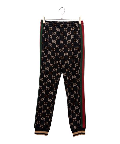 GUCCI（グッチ）GUCCI (グッチ) GGジャガード サイドライン ジョギング パンツ ブラック サイズ:XSの古着・服飾アイテム