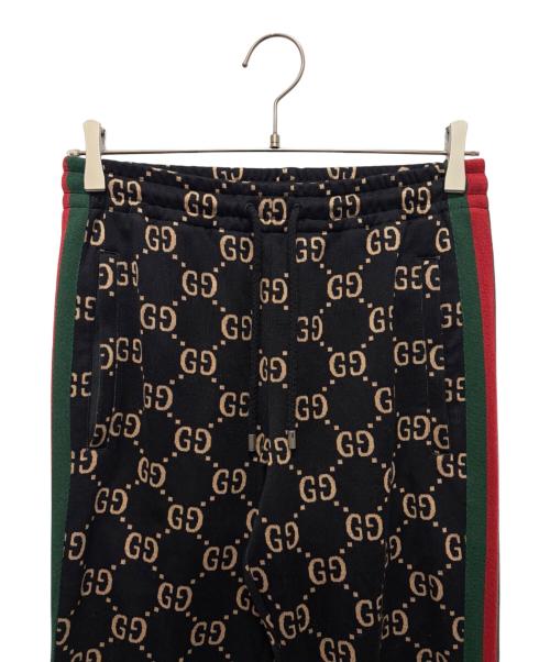 GUCCI（グッチ）GUCCI (グッチ) GGジャガード サイドライン ジョギング パンツ ブラック サイズ:XSの古着・服飾アイテム