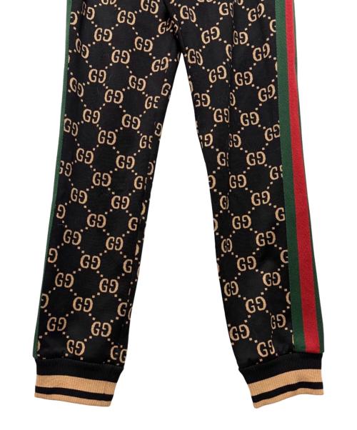 GUCCI（グッチ）GUCCI (グッチ) GGジャガード サイドライン ジョギング パンツ ブラック サイズ:XSの古着・服飾アイテム