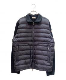 MONCLER（モンクレール）の古着「CARDIGAN TRICOT/ダウン切替ニット/G209198B50700 A9341」｜ネイビー