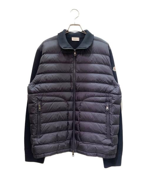 MONCLER（モンクレール）MONCLER (モンクレール) CARDIGAN TRICOT/ダウン切替ニット/G209198B50700 A9341 ネイビー サイズ:XLの古着・服飾アイテム