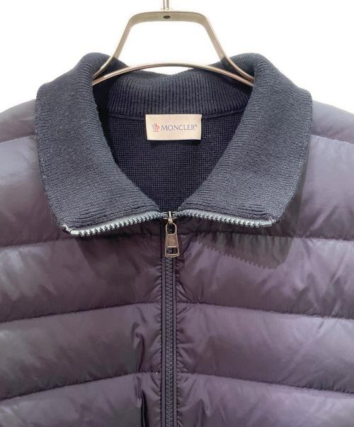 MONCLER（モンクレール）MONCLER (モンクレール) CARDIGAN TRICOT/ダウン切替ニット/G209198B50700 A9341 ネイビー サイズ:XLの古着・服飾アイテム