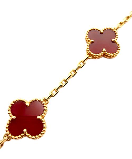 VAN CLEEF & ARPELS（ヴァンクリーフ＆アーペル）VAN CLEEF & ARPELS (ヴァンクリーフ＆アーペル) ヴィンテージアルハンブラ 5P カーネリアン ブレスレットの古着・服飾アイテム