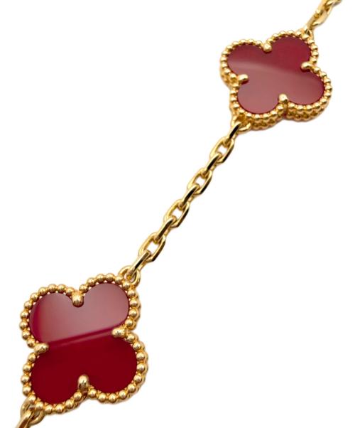 VAN CLEEF & ARPELS（ヴァンクリーフ＆アーペル）VAN CLEEF & ARPELS (ヴァンクリーフ＆アーペル) ヴィンテージアルハンブラ 5P カーネリアン ブレスレットの古着・服飾アイテム