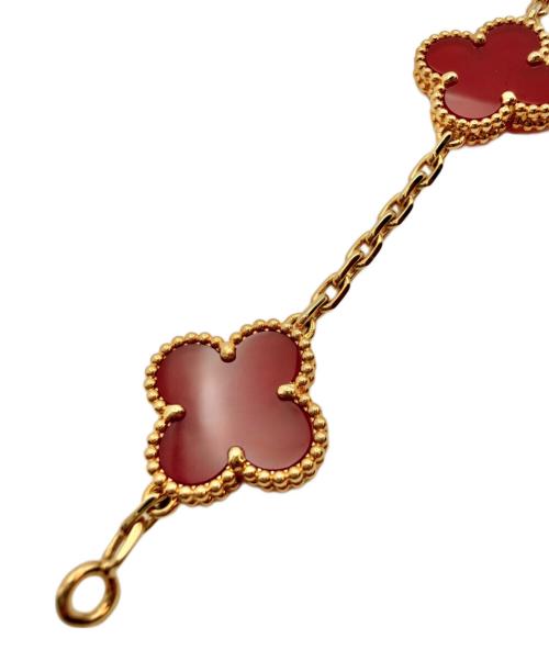 VAN CLEEF & ARPELS（ヴァンクリーフ＆アーペル）VAN CLEEF & ARPELS (ヴァンクリーフ＆アーペル) ヴィンテージアルハンブラ 5P カーネリアン ブレスレットの古着・服飾アイテム